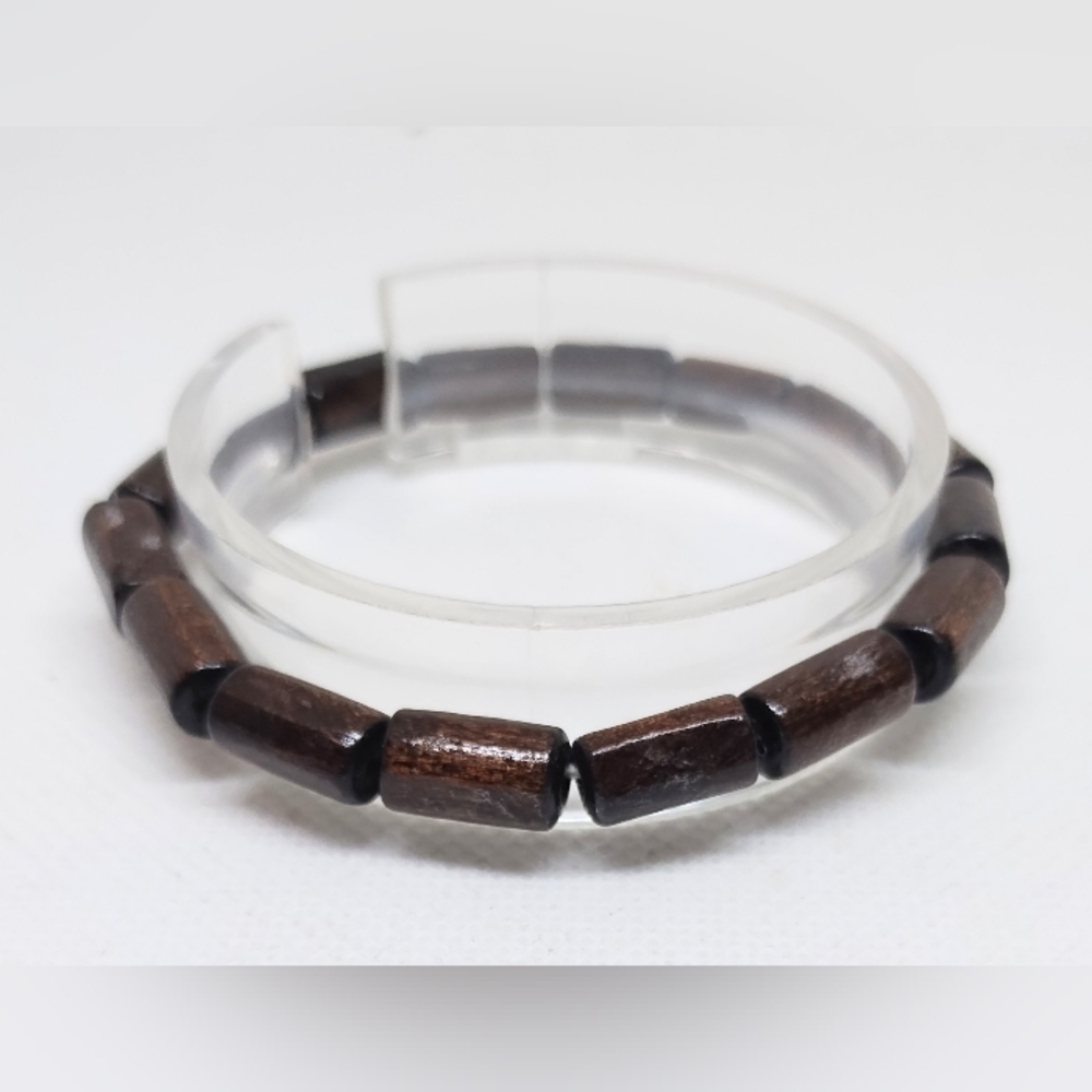 Men's‎ Bracelet Beaded Beads Brown New f44